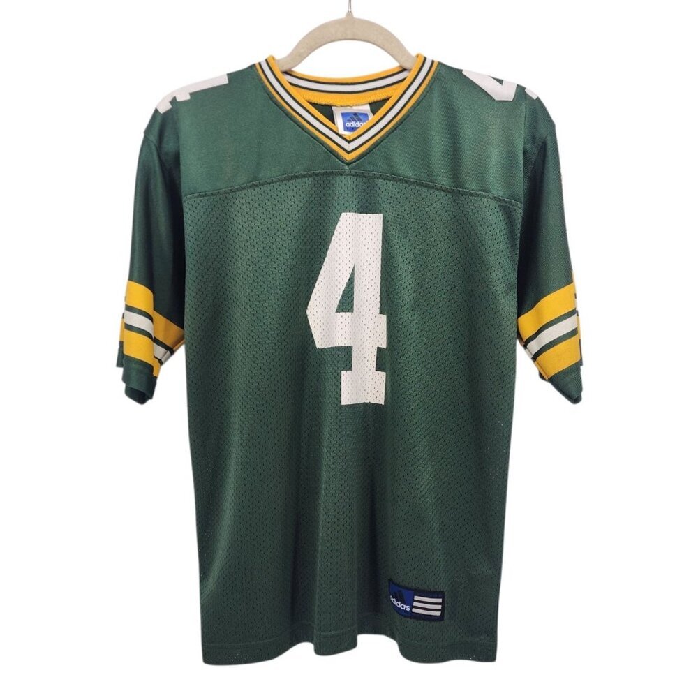Vintage Green Bay Packers Youth 10/12 Jersey Brett Favre ADIDAS Mesh #4 NFL